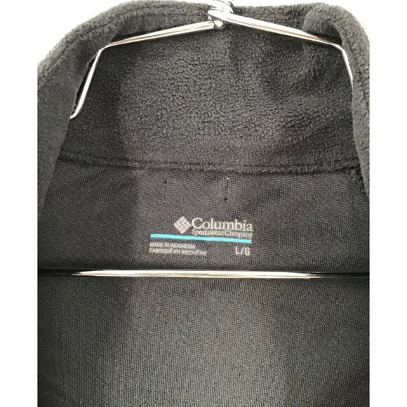 Columbia Men's Black Fleece 1/4 Zip Pullover Jacket - Size L - Picture 3 of 5